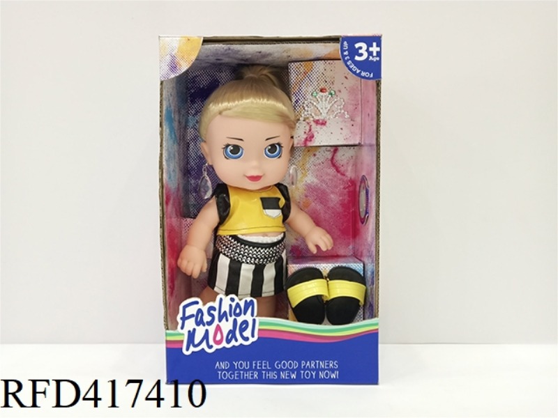 14 INCH FULL ENAMEL DOLL (6 ASSORTED)