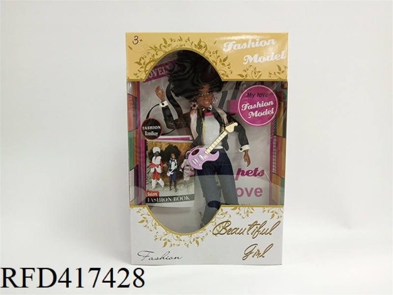 12.5 INCH BLACK BARBIE DOLL