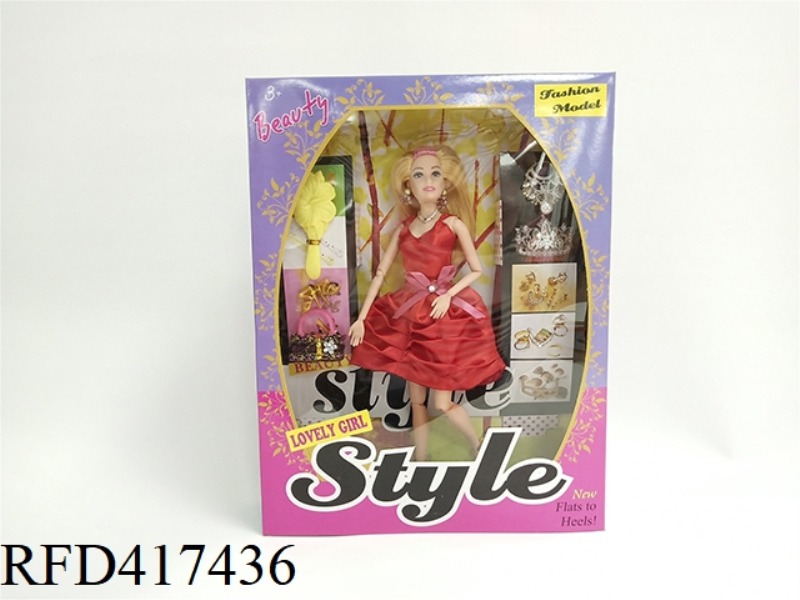 12.5 INCH FASHION WHITE ACCESSORIES BARBIE DOLL