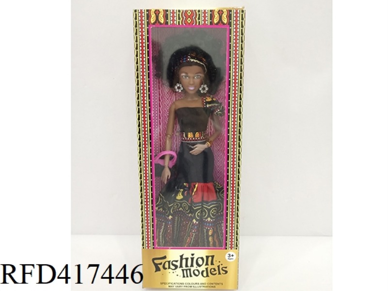 12.5 INCH BLACK BARBIE DOLL
