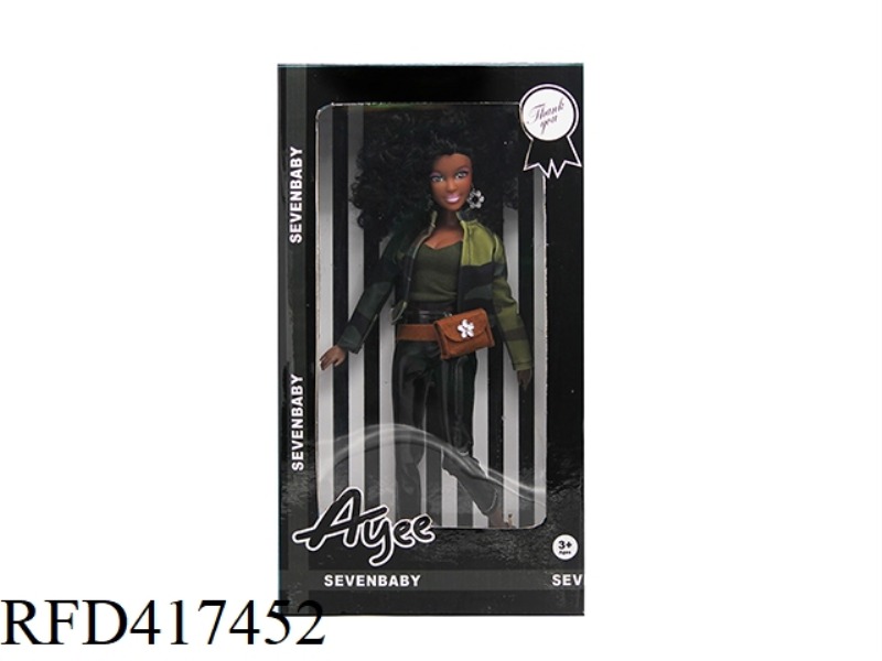 12.5 INCH BLACK SKIN FASHION BARBIE DOLL
