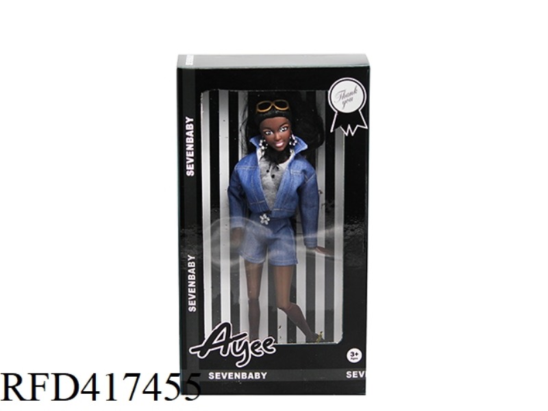 12.5 INCH BLACK SKIN FASHION BARBIE DOLL