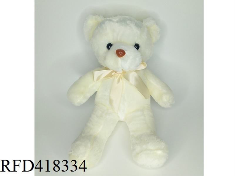 30CM WHITE SCARF BEAR
