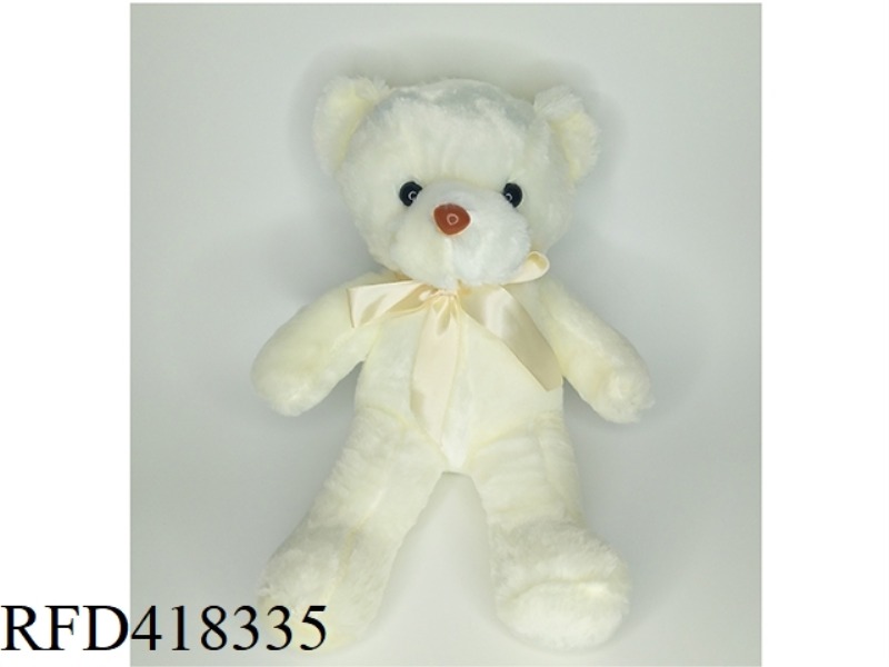 35CM WHITE SCARF BEAR