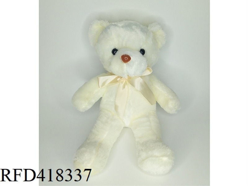55CM WHITE SCARF BEAR
