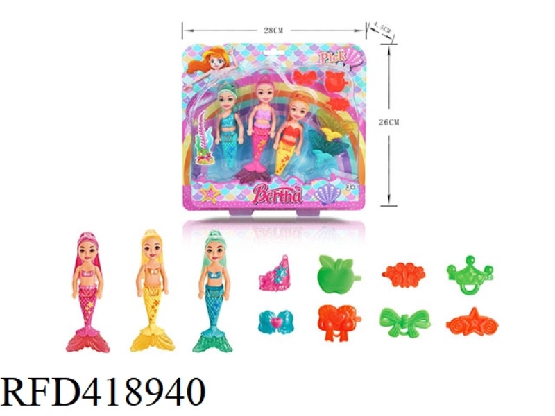 3 ZHUANG 6.5-INCH DRESSUP MERMAID