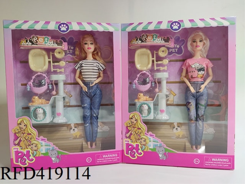 11-INCH BARBIE 9-JOINT SOLID BODY CAT BLISTER SUIT 2 ASSORTED