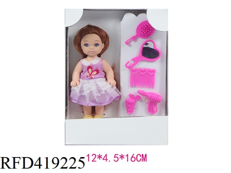 3.5 inch solid doll with accessories