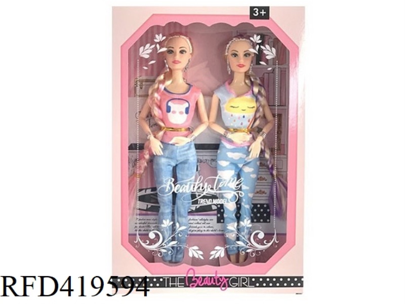 11.5-INCH 9-JOINT SOLID BRAID BARBIE SPORTSWEAR TWO MIXED OUTFITS