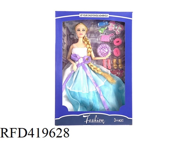 THEME NEW HIGH-END 11.5-INCH SOLID BODY 11 JOINT WEDDING DRESS BARBIE PRINCESS WITH SHOE SET