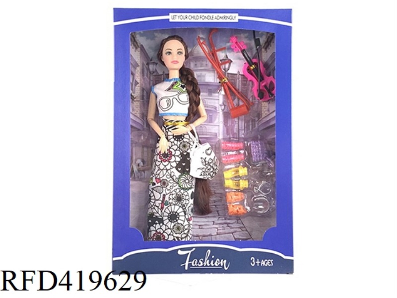 THEME NEW HIGH-END 11.5-INCH SOLID BODY 11 JOINT WEDDING DRESS BARBIE PRINCESS WITH ERHU VIOLIN SHOE