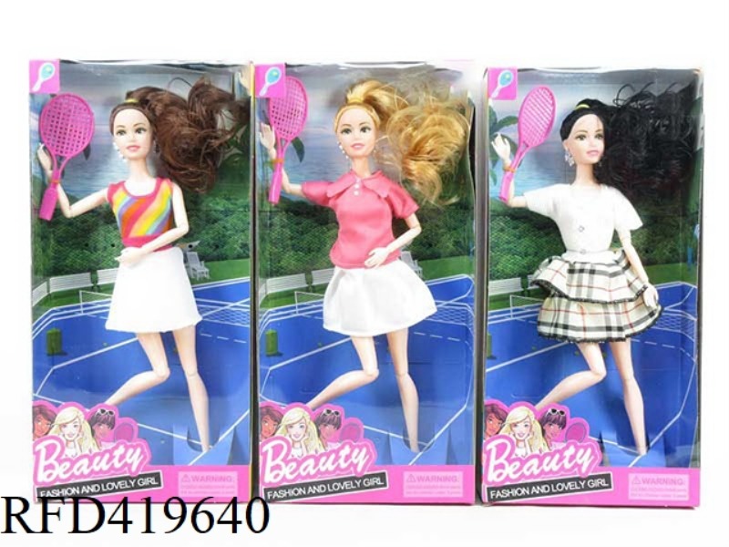 HIGH-END 11-INCH SOLID BODY 11-JOINT HIGH-END SHORT SKIRT GIRL 3 SISTERS MIXED, WITH NET SHOOTING