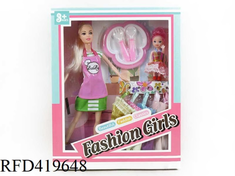 THE NEW 11-INCH SOLID BODY FASHION HOISTING, WITH TABLEWARE AND CHILDREN