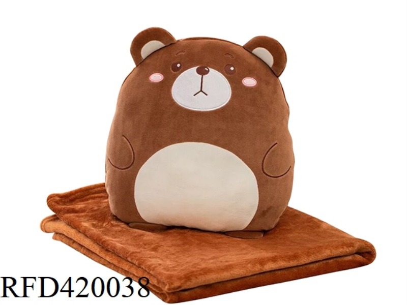 BROWN BEAR PILLOW BLANKET