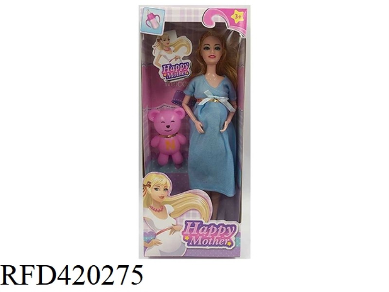 11.5 INCH SOLID BODY JOINT MATERNITY FASHION PAPA PYRENE WITH BEAR
