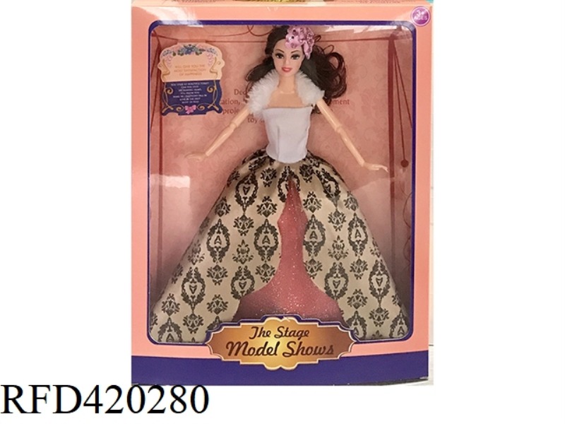 11.5 INCH SOLID BODY 12 JOINT WEDDING DRESS BARBIE WITH BLISTER ACCESSORIES
