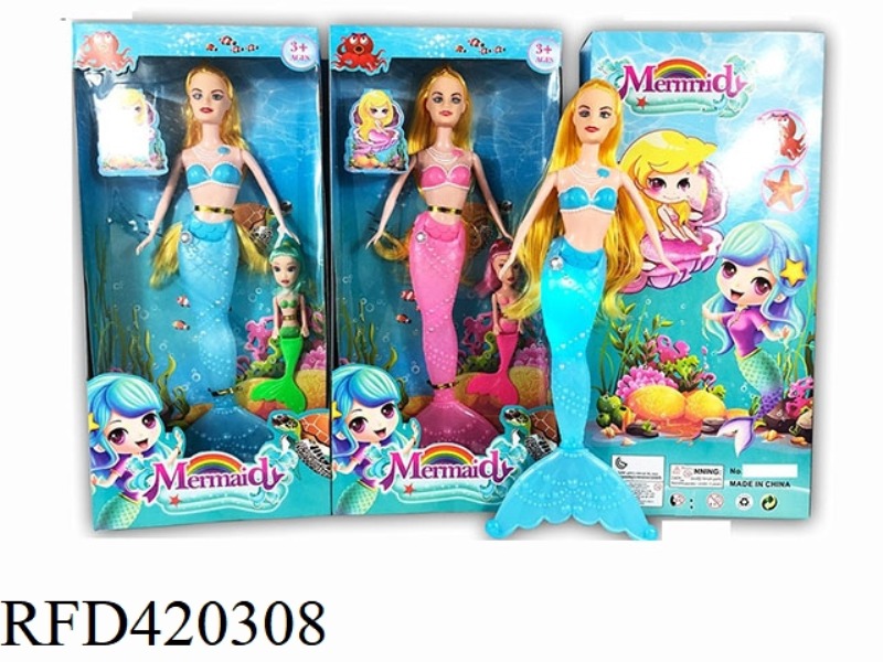 11.5 INCH LIVE HAND MERMAID WITH LIGHT 3 ASSORTED