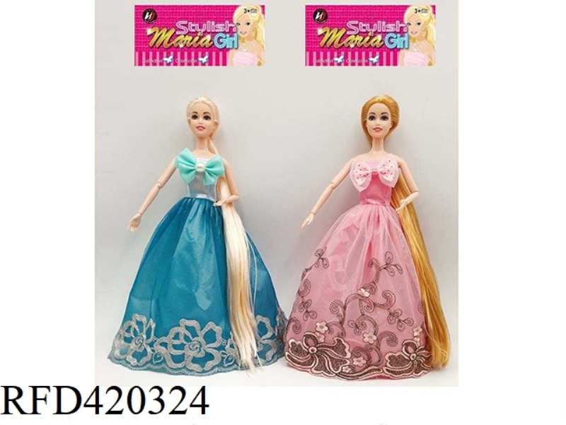 11.5-INCH 9-JOINT SOLID FASHION WEDDING DRESS BARBIE 1 BAG 1 PAIR OF 2 ASSORTED