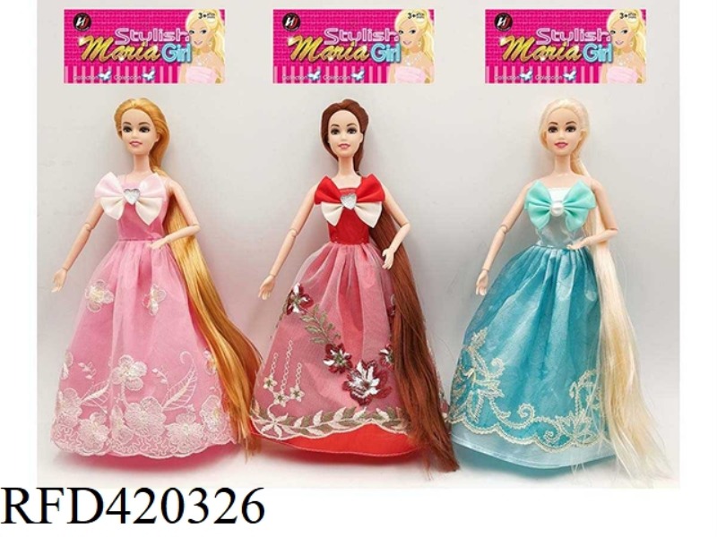 11.5-INCH 9-JOINT REAL-BODY FASHION WEDDING DRESS BARBIE 1 BAG 1 PIECE OF 3 MIXED