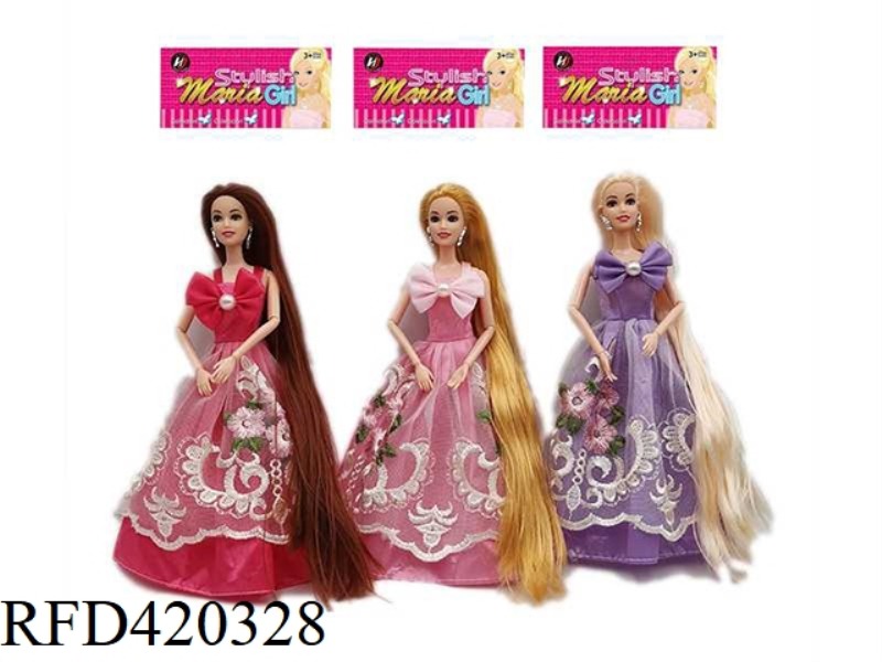 11.5-INCH 9-JOINT REAL-BODY FASHION WEDDING DRESS BARBIE 1 BAG 1 PIECE OF 3 MIXED