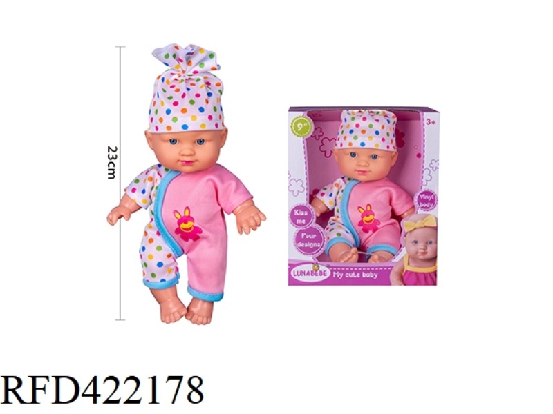 9 INCH BLOW BOTTLE BODY, FIXED EYE DOLL, WITHOUT IC
