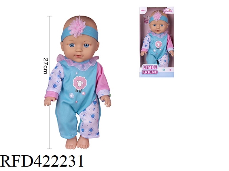 12 INCH BLOW BOTTLE BODY, FIXED EYE DOLL, WITHOUT IC