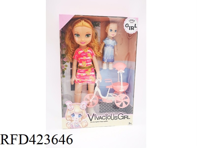 14 INCH EMPTY BODY WITH MUSIC FASHION GIRL WITH 6 INCH EMPTY BODY GIRL + CAR BLISTER