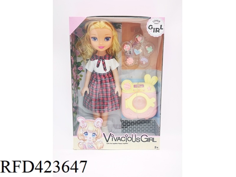 14 INCH EMPTY BODY WITH MUSIC FASHION GIRL WITH RING BLISTER + WASHING MACHINE
