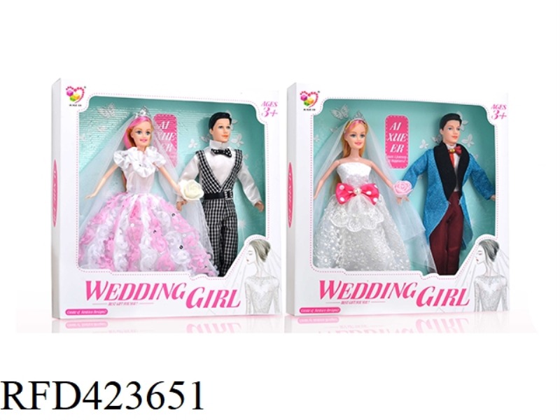11.5 INCH WEDDING DRESS GIRL ROMANTIC COUPLE