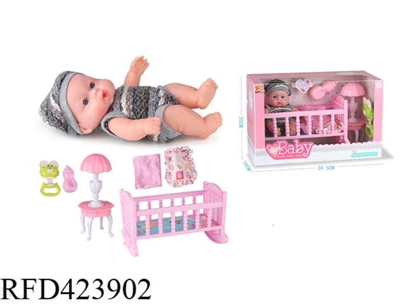 8-INCH BABY WITH CRIB