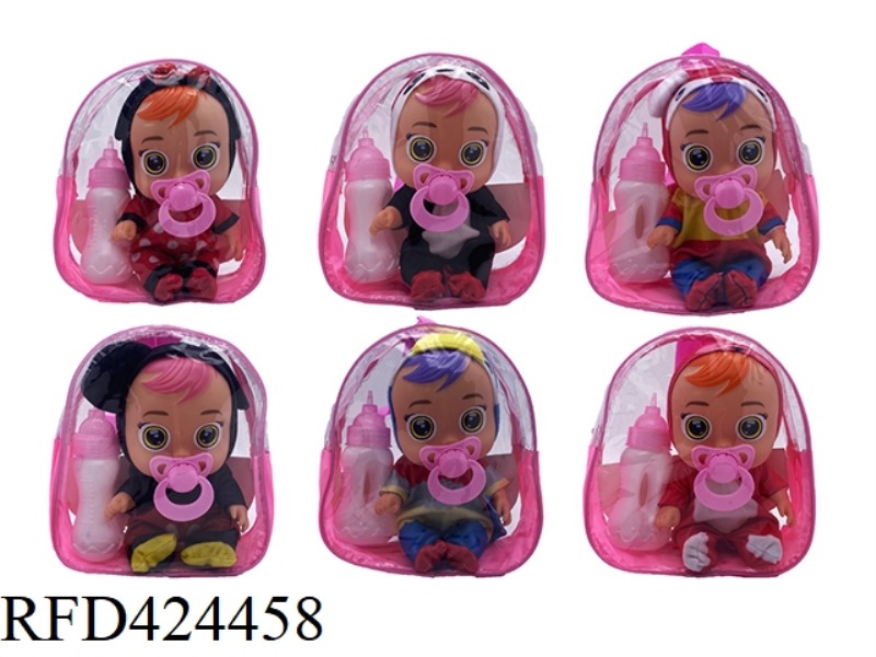 6 MIXED 9-INCH FOUR-TONE MUSIC, EMPTY BODY WILL SHED TEARS, MICKEY MINNIE CRYING DOLL