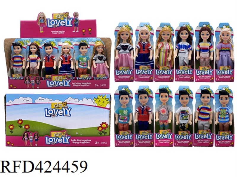 12 ASSORTED 5.5-INCH LIVE-HAND REAL BABY KELLY DOLLS 24PCS