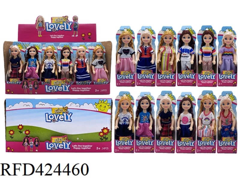 12 ASSORTED 5.5-INCH LIVE-HAND REAL BABY KELLY DOLLS 24PCS