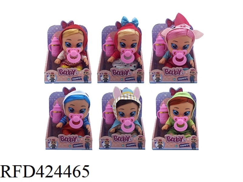 6 MIXED 9-INCH VINYL HAND FOUR-TONE MUSIC BODY FAIRY TALE WORLD CRYING DOLL
