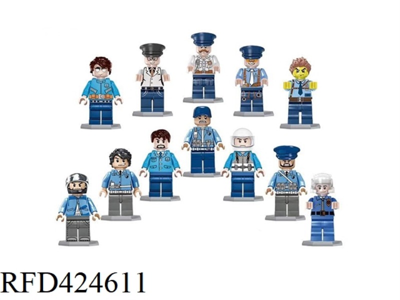 POLICE MINIFIGURE TWELVE MIXED