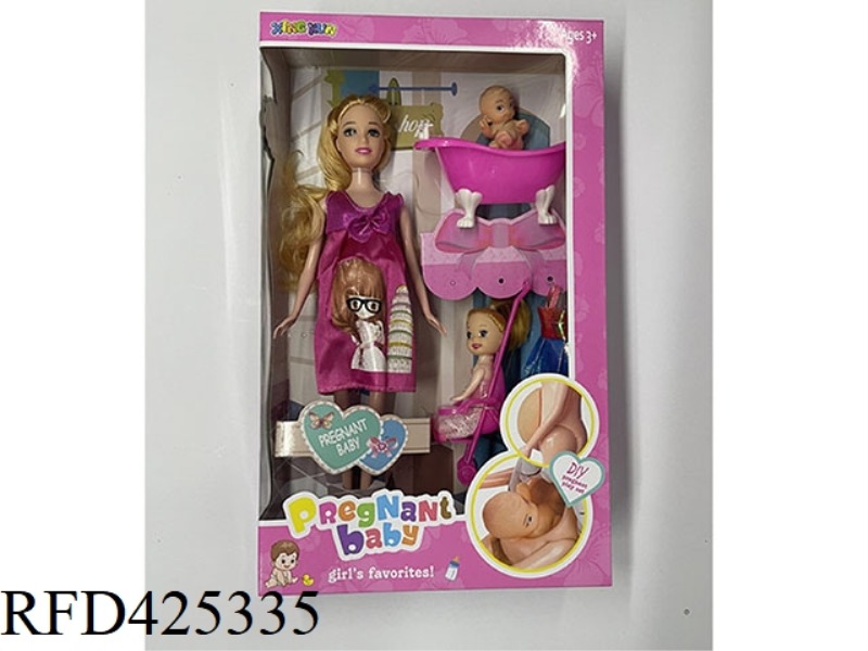 11 INCH SOLID BODY PREGNANT WOMAN DOLL