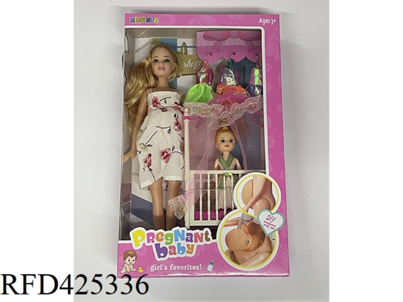 11 INCH EMPTY BODY PREGNANT WOMAN DOLL