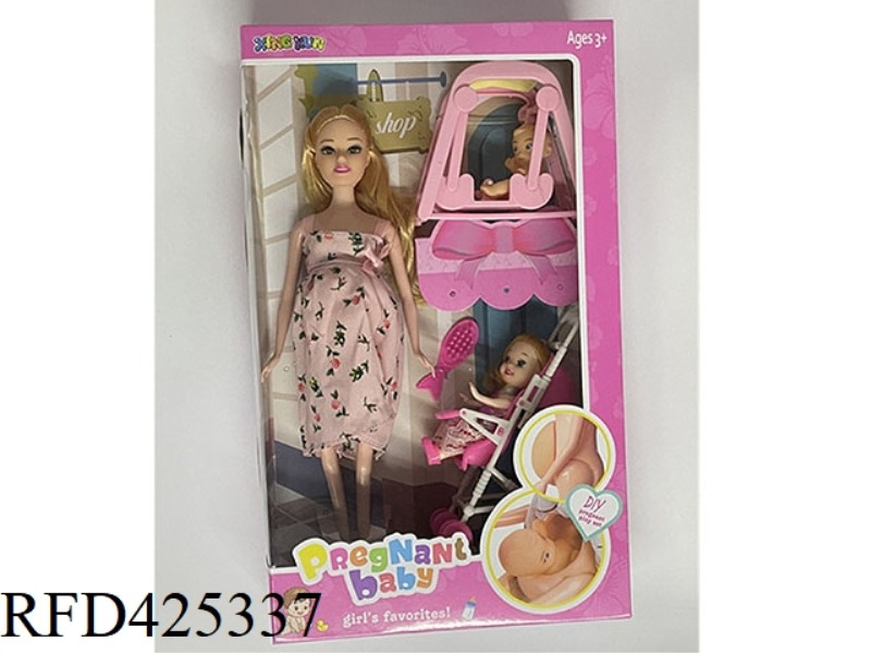 11 INCH SOLID BODY PREGNANT WOMAN DOLL