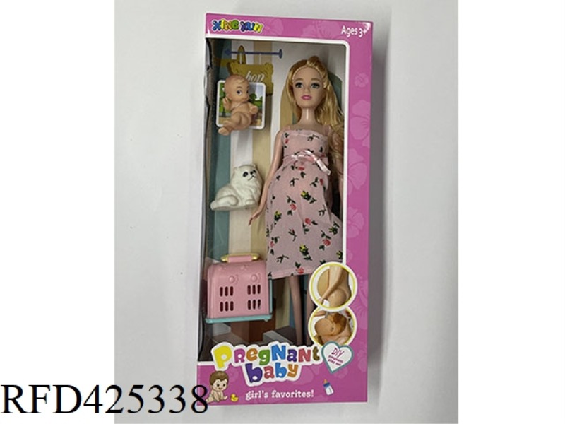 11 INCH SOLID BODY PREGNANT WOMAN DOLL