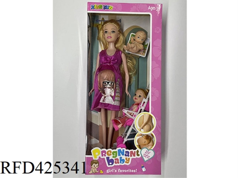 11 INCH SOLID BODY PREGNANT WOMAN DOLL