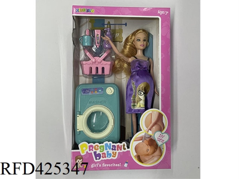 11 INCH SOLID BODY PREGNANT WOMAN DOLL