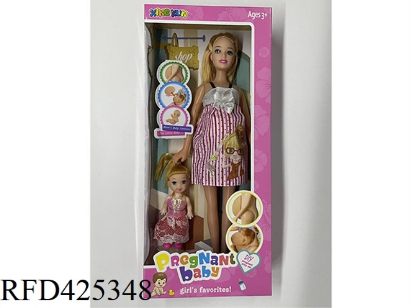 11 INCH EMPTY BODY PREGNANT WOMAN DOLL