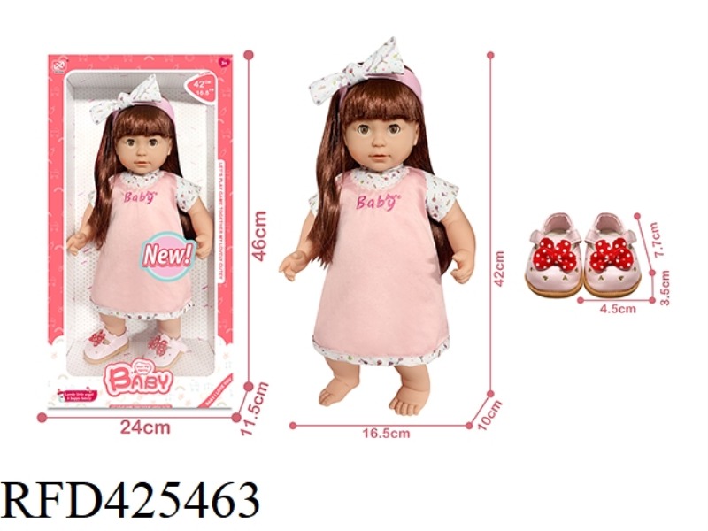 16.5-INCH COTTON FIGURINE + FLAT SANDALS