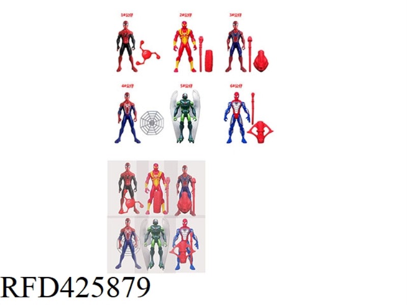 5.5 INCH SPIDER-MAN 3 HERO WITHOUT RETURN DOLL SINGLE + ACCESSORIES OPP BAG 6 STYLES A LARGE PACK OF