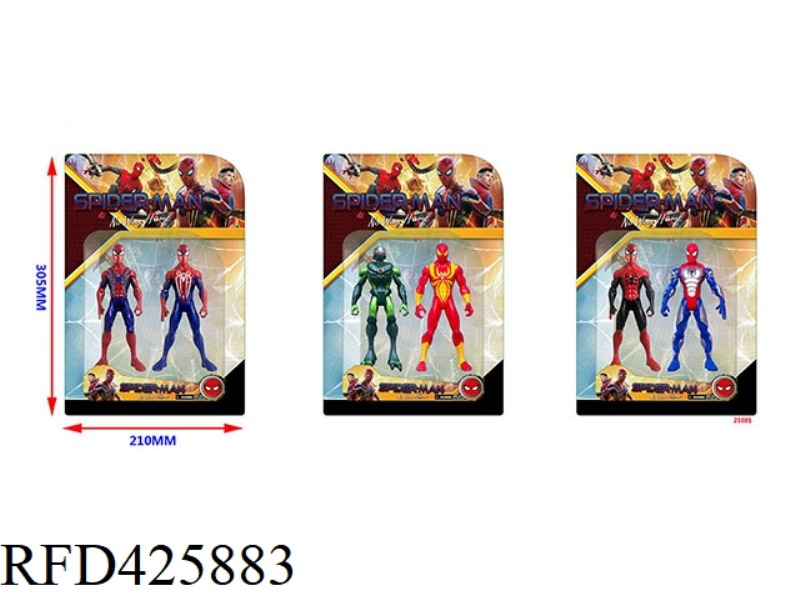 5.5 INCH SPIDER-MAN 3 HEROES WITHOUT RETURN 2 PIECES IN BULK (3 STYLES) WITH COLORFUL LIGHTS