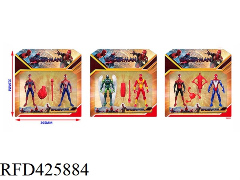 5.5-INCH SPIDER-MAN 3 HEROES WITHOUT RETURN 2 DOLLS + 2 WEAPON CARDS (3 STYLES) WITH COLORFUL LIGHTS