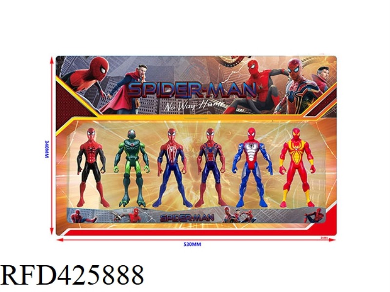 5.5-INCH SPIDER-MAN 3 HEROES WITHOUT RETURNING 6 DOLLS CARD PACK (1 STYLE) WITH COLORFUL LIGHTS