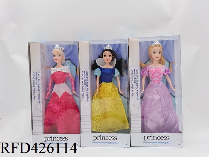 11.5-INCH ARTICULATED DISNEY PRINCESS 3 (NON-INFRINGEMENT) DOLL WITH CROWN (THREE-COLOR MIXED)