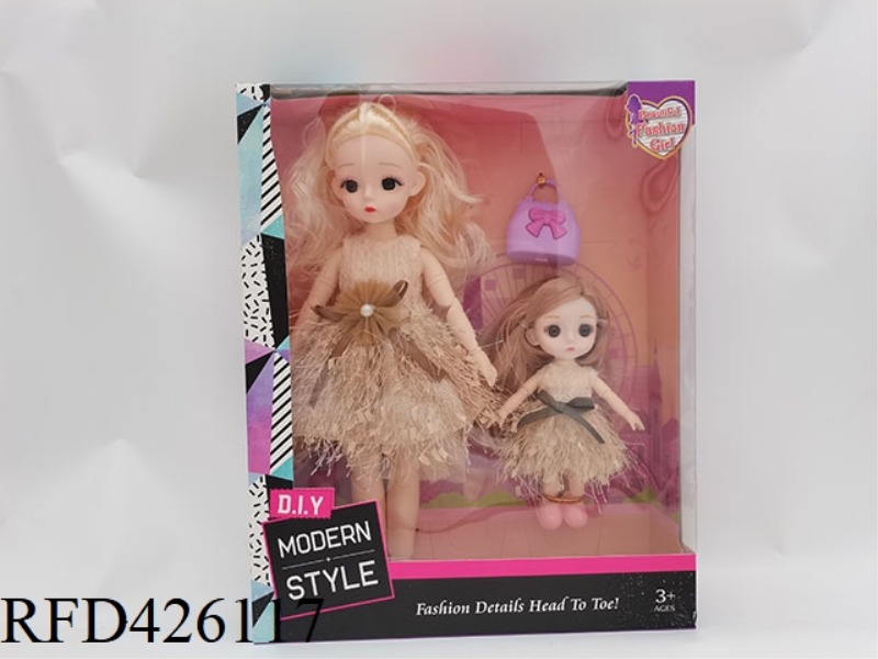 12 INCH ARTICULATED BODY 3D EYE PUPIL LORI DOLL + 6 INCH ARTICULATED BODY 3D EYE PUPIL SMALL LORI (F
