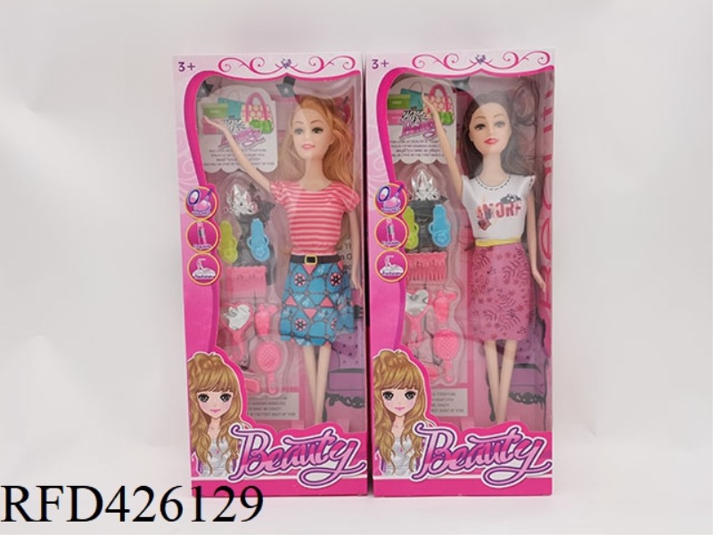 11.5 INCH ARTICULATED FASHION BARBIE WITH CROWN HAIRPIN BLISTER (TWO-COLOR MIXED)